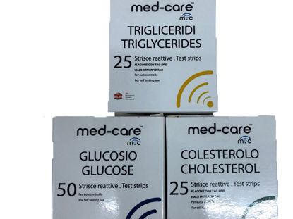 Picture of Μed Care Cholesterol Test Strips Of 25Pcs Italy
