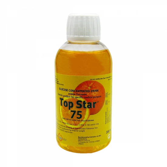 Picture of Διάλυμα Γλυκόζης 75g TOP STAR 200ml με Γεύση Πορτοκάλι